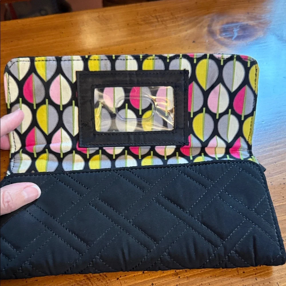 Vera Bradley Black Quilted Clutch
